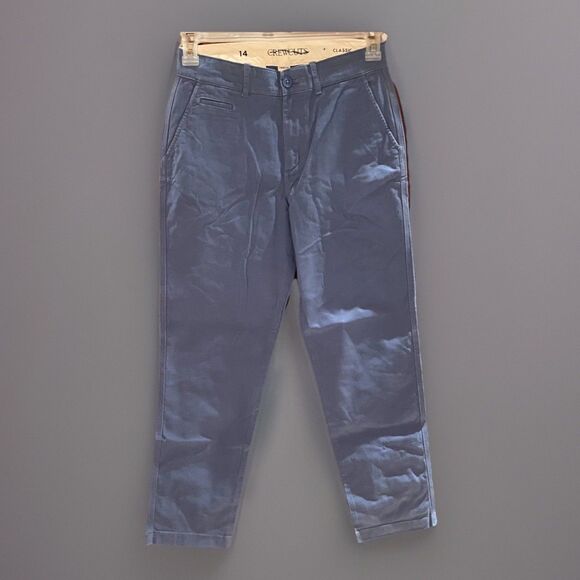 J. Crew Crewcuts Kids' Classic Fit Stretch Chino Pant Ocean Blue Size 14 - Picture 1 of 13